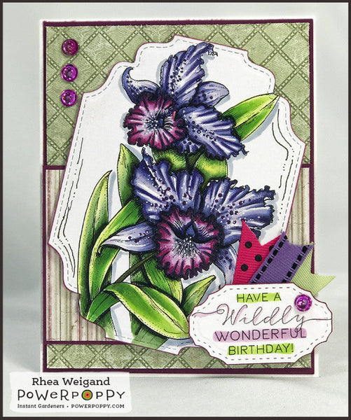 Ruffled Wild Orchids Digital Stamp Set