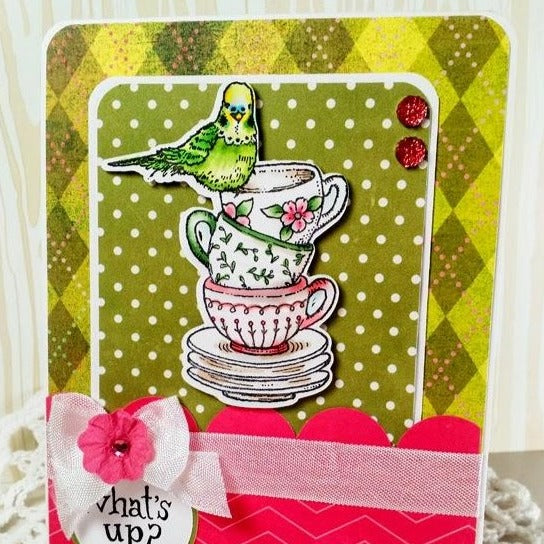 Waiter, There's a Parakeet in My Teacup Digital Stamp Set