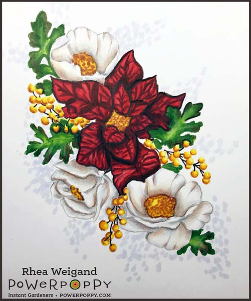 Ultimate Poinsettia Digital Stamp Set