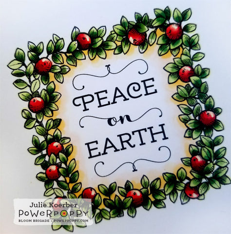 Wreath: Boxwood and Cranberry Digital Stamp Set